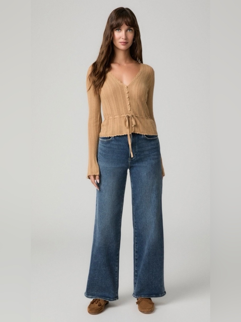PAIGE Anessa Wide-Leg High-Rise Jeans